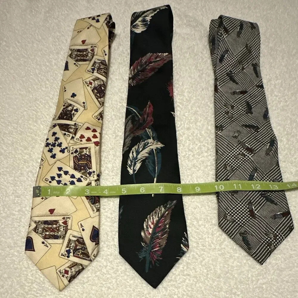 Ferrell-Reed for Black’s & Resilio Men’s 3 Pc 100% Silk Novelty Pointed Ties